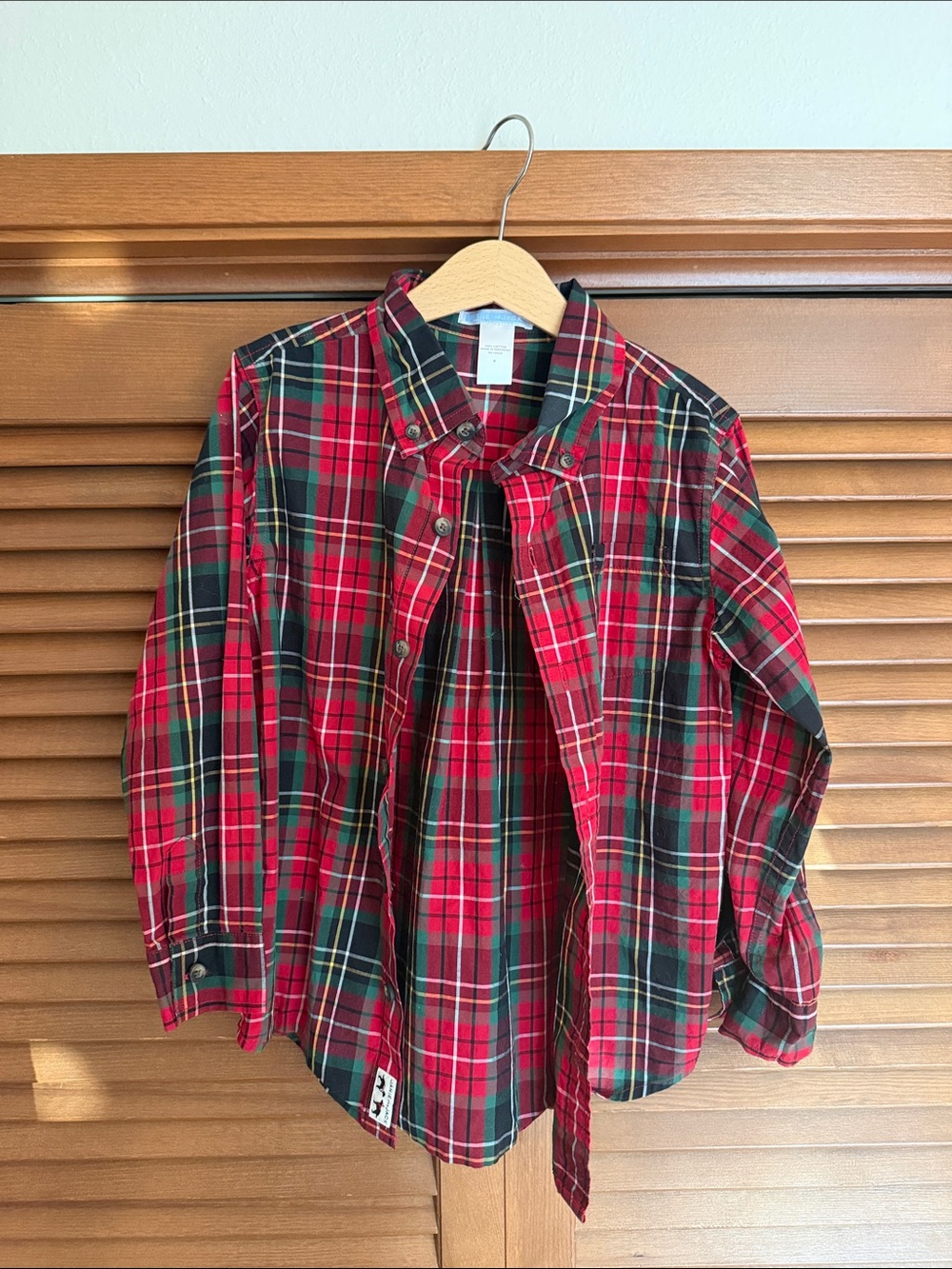 Janie & Jack Kids Red Plaid Button-Up Shirt - size 6